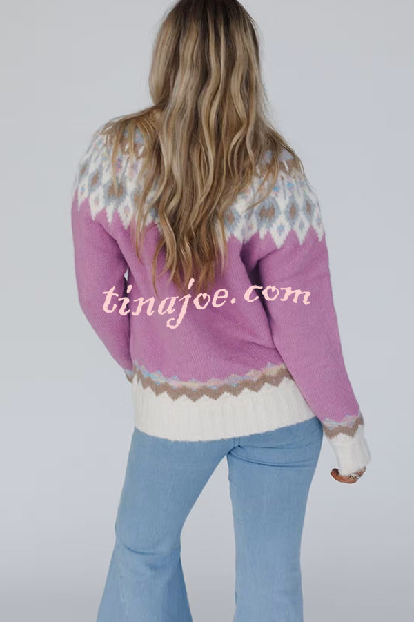 Christmas Thickened Round Neck Long Sleeve Knitted Sweater