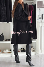 Fashionable Casual Lapel Long Sleeve Single Breasted Loose Coat