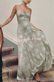 Fashion Sexy Suspenders See-through Holiday Slim Maxi Dress