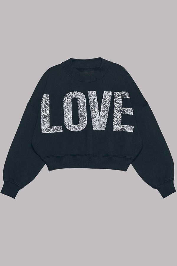 Lots of Love for You Sequin Loose Pullover Top