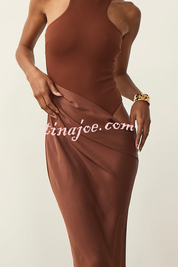 Sexy Sleeveless Slim Waist Hollow Out Maxi Dress