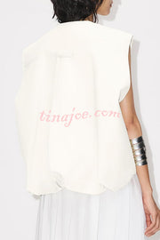 Fashion Zipper Sleeveless Pocket Loose Vest Jacket