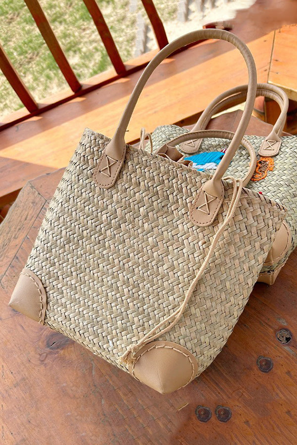 Resort Style Embroidery Handmade Straw Bag