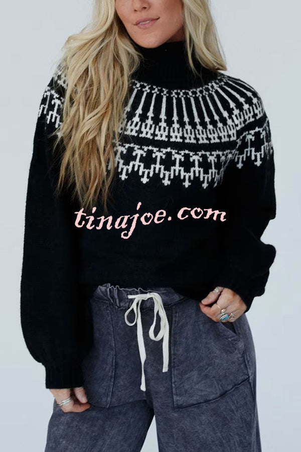 Christmas Thickened Turtleneck Long Sleeve Knitted Sweater