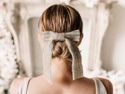 Glass Diamond Beaded Hair Bow