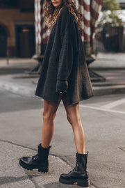 Cup of Cozy Knit Oversized Slit Side Sweater