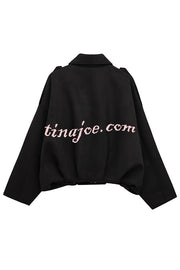 Fashion Lapel Long-sleeved Casual Bomber Jacket