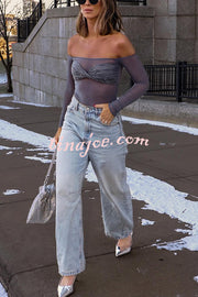 Stylelish and Functionality Denim Pocketed High Rise Relaxed Barrel Jeans