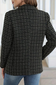 Fashionable Plaid Casual Double-breasted Blazer