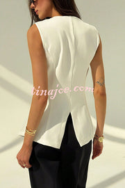 British Elegant Conch and Starfish Decorated Sleeveless Versatile Vest