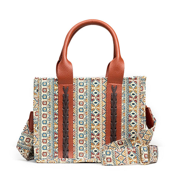 Western Bohemian Aztec Tote Bag