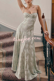 Fashion Sexy Suspenders See-through Holiday Slim Maxi Dress