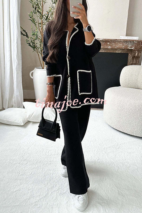 Easy To Style Edge Decorated Pocket Loose Fashion Jacket