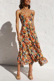 Stay Amazing Colorful Printed Midi Dress